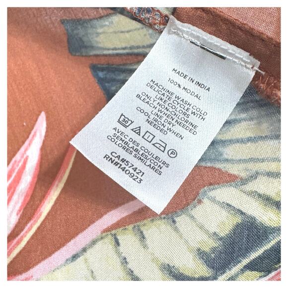 Loft Women’s Tangerine Floral Kimono Duster Long Sleeve Flowy Modal M/L - Picture 9 of 10